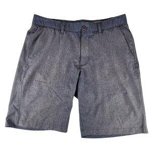 Under Armour HeatGear Mens Gray Heathered Loose Fit Golf Shorts Size 34